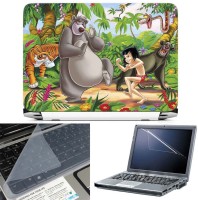 FineArts Junglebook 3 in 1 Laptop Skin Pack With Screen Guard & Key Protector Combo Set(Multicolor)   Laptop Accessories  (FineArts)