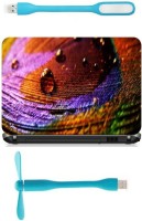 Print Shapes Water drops on feather Combo Set(Multicolor)   Laptop Accessories  (Print Shapes)