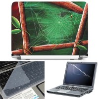 FineArts Spider Web 3 in 1 Laptop Skin Pack With Screen Guard & Key Protector Combo Set(Multicolor)   Laptop Accessories  (FineArts)