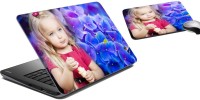 meSleep Floral Laptop Skin and Mouse Pad 30 Combo Set(Multicolor)   Laptop Accessories  (meSleep)