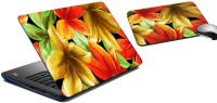 meSleep Maple Leaves Laptop Skin and Mouse Pad 163 Combo Set(Multicolor)   Laptop Accessories  (meSleep)