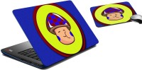 meSleep Shy Face Boy Laptop Skin and Mouse Pad 113 Combo Set(Multicolor)   Laptop Accessories  (meSleep)