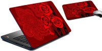 meSleep Deep Roses Laptop Skin and Mouse Pad 164 Combo Set(Multicolor)   Laptop Accessories  (meSleep)