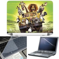 FineArts Madagascar Truck 3 in 1 Laptop Skin Pack With Screen Guard & Key Protector Combo Set(Multicolor)   Laptop Accessories  (FineArts)