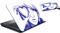 meSleep Sketch Laptop Skin And Mouse Pad 326 Combo Set(Multicolor)   Laptop Accessories  (meSleep)
