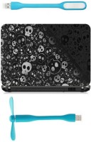 Print Shapes Black & white skulls Combo Set(Multicolor)   Laptop Accessories  (Print Shapes)