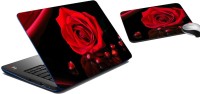 meSleep Rose Laptop Skin And Mouse Pad 393 Combo Set(Multicolor)   Laptop Accessories  (meSleep)