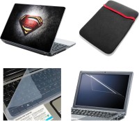 Namo Art Laptop Accessories Superman Logo 4in1 14.1 Combo Set(Multicolor)   Laptop Accessories  (Namo Art)