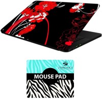 View FineArts Floral - LS5645 Laptop Skin and Mouse Pad Combo Set(Multicolor) Laptop Accessories Price Online(FineArts)