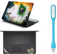 View Namo Arts Laptop Skins with Track Pad Skin and USB Led Light LISLEDHQ1064 Combo Set(Multicolor) Laptop Accessories Price Online(Namo Arts)