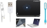 Print Shapes Blue Crysis Combo Set(Multicolor)   Laptop Accessories  (Print Shapes)