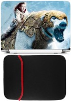 View FineArts Golden Compass Bear Laptop Skin with Reversible Laptop Sleeve Combo Set(Multicolor) Laptop Accessories Price Online(FineArts)