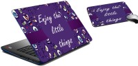 meSleep Enjoy Little Things Laptop Skin And Mouse Pad 270 Combo Set(Multicolor)   Laptop Accessories  (meSleep)