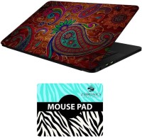 View FineArts Floral - LS5609 Laptop Skin and Mouse Pad Combo Set(Multicolor) Laptop Accessories Price Online(FineArts)