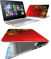 FineArts Red Abstract 4 in 1 Laptop Skin Pack with Screen Guard, Key Protector and Palmrest Skin Combo Set(Multicolor)   Laptop Accessories  (FineArts)