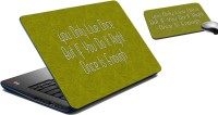 meSleep Life Laptop Skin And Mouse Pad 268 Combo Set(Multicolor)   Laptop Accessories  (meSleep)