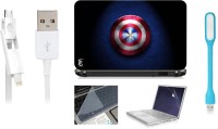 Print Shapes America Shield logo Combo Set(Multicolor)   Laptop Accessories  (Print Shapes)