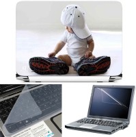 FineArts Baby with Shoes 3 in 1 Laptop Skin Pack With Screen Guard & Key Protector Combo Set(Multicolor)   Laptop Accessories  (FineArts)