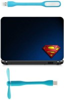 View Print Shapes Superman logo with blue abstract Combo Set(Multicolor) Laptop Accessories Price Online(Print Shapes)