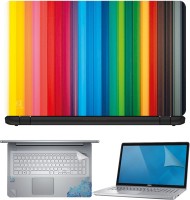 FineArts Color Lines 4 in 1 Laptop Skin Pack with Screen Guard, Key Protector and Palmrest Skin Combo Set(Multicolor)   Laptop Accessories  (FineArts)