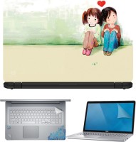 View FineArts Boy Girl with Heart 4 in 1 Laptop Skin Pack with Screen Guard, Key Protector and Palmrest Skin Combo Set(Multicolor) Laptop Accessories Price Online(FineArts)