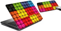 meSleep Color Cube Laptop Skin and Mouse Pad 32 Combo Set(Multicolor)   Laptop Accessories  (meSleep)