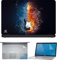 FineArts Guitar Burning 4 in 1 Laptop Skin Pack with Screen Guard, Key Protector and Palmrest Skin Combo Set(Multicolor)   Laptop Accessories  (FineArts)