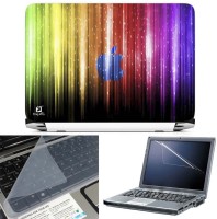 FineArts Apple Color Lines 3 in 1 Laptop Skin Pack With Screen Guard & Key Protector Combo Set(Multicolor)   Laptop Accessories  (FineArts)