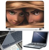 View FineArts Tangled 3 in 1 Laptop Skin Pack With Screen Guard & Key Protector Combo Set(Multicolor) Laptop Accessories Price Online(FineArts)