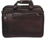 View Leather Bags & More... 16 inch Expandable Laptop Messenger Bag(Brown) Laptop Accessories Price Online(Leather Bags & More...)
