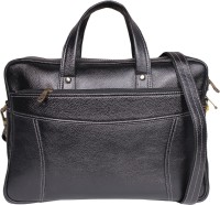 View Leatherworld 15 inch Laptop Messenger Bag(Black) Laptop Accessories Price Online(Leatherworld)