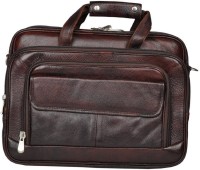 Leather Bags & More... 17 inch Expandable Laptop Messenger Bag(Brown)   Laptop Accessories  (Leather Bags & More...)