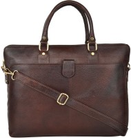 View Leatherworld 15.6 inch Laptop Messenger Bag(Brown) Laptop Accessories Price Online(Leatherworld)
