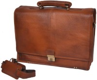 View Leather Bags & More... 16 inch Laptop Messenger Bag(Tan) Laptop Accessories Price Online(Leather Bags & More...)