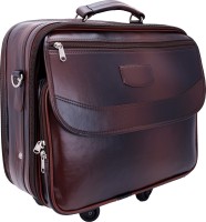 Borse 15 inch Expandable Trolley Laptop Strolley Bag(Brown)   Laptop Accessories  (Borse)