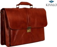View Kivalo 18 inch Expandable Laptop Messenger Bag(Brown) Laptop Accessories Price Online(Kivalo)