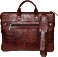 View Leatherworld 16 inch Laptop Messenger Bag(Brown) Laptop Accessories Price Online(Leatherworld)