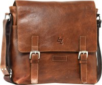 Leather Zentrum 13 inch Laptop Messenger Bag(Brown)   Laptop Accessories  (Leather Zentrum)