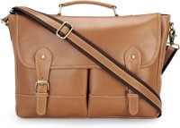 View The House of Tara 16 inch Laptop Messenger Bag(Tan) Laptop Accessories Price Online(The House of Tara)