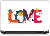 VI Collections LOVE IN MULTI COLOR SIMBLE pvc Laptop Decal 15.6   Laptop Accessories  (VI Collections)