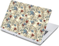 ezyPRNT Red & White Rose Floral Pattern (13 to 13.9 inch) Vinyl Laptop Decal 13   Laptop Accessories  (ezyPRNT)