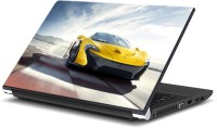 ezyPRNT Yellow Motor Car Racing Sports (13 to 13.9 inch) Vinyl Laptop Decal 13   Laptop Accessories  (ezyPRNT)