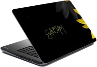 meSleep Black Flowers for Gautam Vinyl Laptop Decal 15.6   Laptop Accessories  (meSleep)