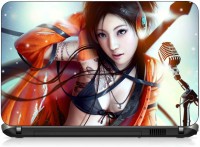 VI Collections ANIMATED GIRL DJ pvc Laptop Decal 15.6   Laptop Accessories  (VI Collections)