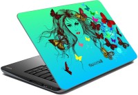 meSleep Butterfly Girl for Sanwari Vinyl Laptop Decal 15.6   Laptop Accessories  (meSleep)