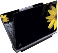 FineArts Yellow And Grey Flower Full Panel Vinyl Laptop Decal 15.6   Laptop Accessories  (FineArts)