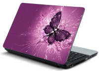Psycho Art Purple Butterfly Vinyl Laptop Decal 15.6   Laptop Accessories  (Psycho Art)