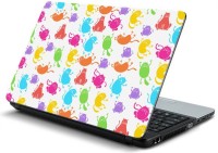 ezyPRNT Doodle Party Cats Vinyl Laptop Decal 15.6   Laptop Accessories  (ezyPRNT)