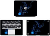 Swagsutra Blue Curves Vinyl Laptop Decal 11   Laptop Accessories  (Swagsutra)