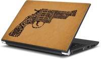 Rangeele Inkers Gun Typography Vinyl Laptop Decal 15.6   Laptop Accessories  (Rangeele Inkers)